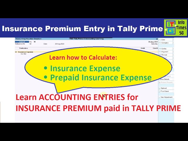 Insurance Premium Under Which Head In Tally