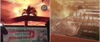 Kediri Chaos! Gedung DPRD Kota dan Kabupaten Dibakar Massa, Barang-Barang pun Dijarah
