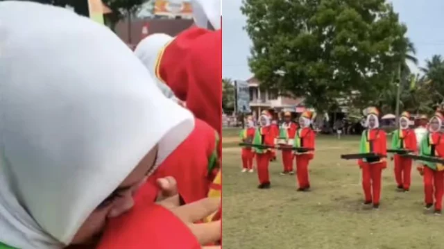 Viral! Video Anggota Drumband Menangis Gagal Tampil, Panitia Setel Musik Ulang Tahun