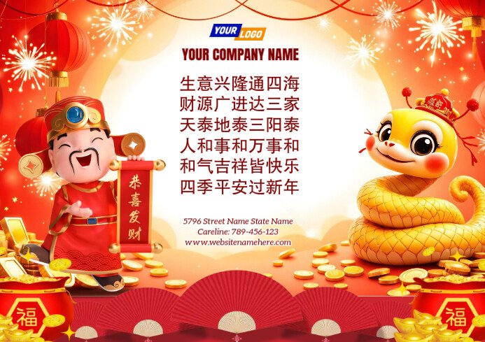 Chinese New Year Wishes Template