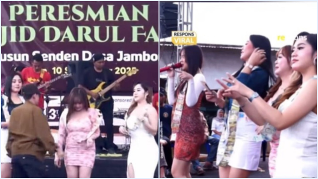 Viral! Video Peresmian Masjid di Jawa Tengah Pakai Acara Dangdutan, Undang Biduan-Biduan S3ksi