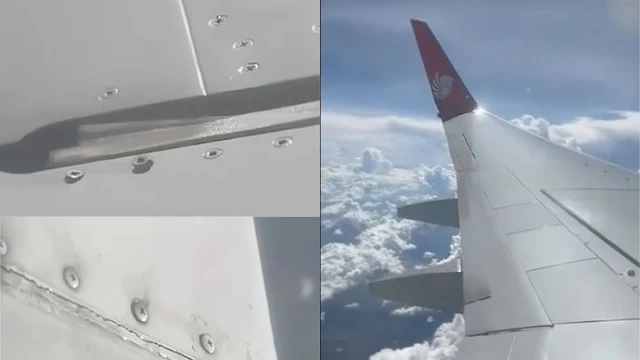 Viral! Video Mur Baut Kendur di Sayap Pesawat Lion Air saat Terbang, Penumpang Panik