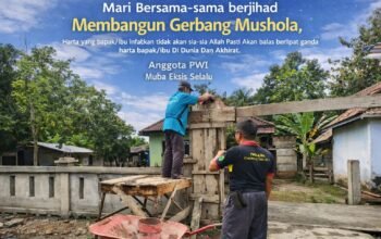 Dari Pena ke Aksi, PWI Muba Bangun Fasilitas Ibadah