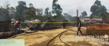 Penyulingan Minyak Ilegal Terbakar di Desa Keban I Muba, Polisi Tetapkan Pemiliknya sebagai Tersangka