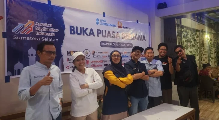 AMSI Sumsel Perkuat Soliditas Organisasi Lewat Buka Bersama dan Diskusi Perkembangan Media Siber di Palembang