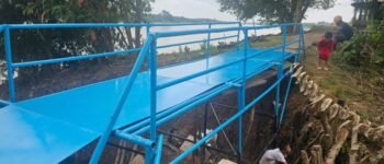 Tingkatkan Akses Infrastruktur Desa, Polres Muba dan PT PN Gotong Royong Bangun Jembatan di Tanjung Agung Barat