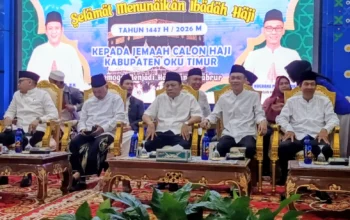 Menuju Tanah Suci, 437 Jemaah Haji OKU Timur Dilepas dengan Doa dan Harapan oleh Bupati dan Wakil Bupati