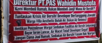 Air Bersih Tak Kunjung Tersedia, Warga Perumahan Villa Aesthetic Layangkan Protes Terbuka ke Pengembang PT PAS