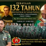 Dandim 1803/Fakfak Tegaskan Komitmen Jaga Keamanan, Perayaan 132 Tahun Misi Katolik di Fakfak Berlangsung Kondusif