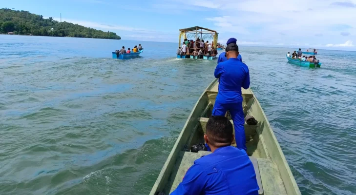 Dari Jalur Laut hingga Lokasi Ibadah, Polairud Fakfak Siaga Penuh Amankan Perayaan 132 Tahun Misi Katolik Papua