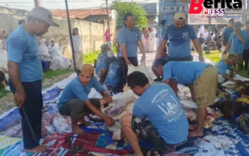 Idul Adha 1447 H, Warga Kemang Agung Palembang Gotong Royong Laksanakan Penyembelihan 5 Ekor Sapi dan 6 Kambing