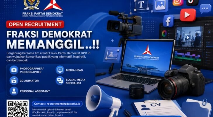 Fraksi Demokrat Buka Rekrutmen Tim Kreatif dan Media Digital