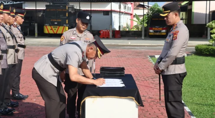 Sertijab Wakapolres hingga Kapolsek Jajaran, Polres Muba Lakukan Penyegaran Organisasi untuk Hadapi Tantangan Tugas