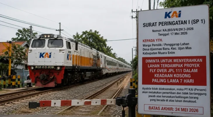 SP 1 PT KAI Divre III Palembang Tuai Sorotan, Warga Terdampak Fly Over JPL 111 Mengaku Belum Terima Kepastian Ganti Rugi