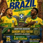 Kodim 1803/Fakfak Gelar Nobar Timnas Brazil di GOR Fakfak, Jadi Ajang Silaturahmi dan Semangat Persatuan Warga