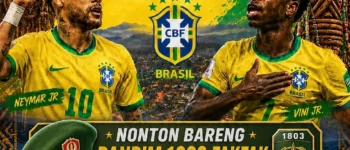 Kodim 1803/Fakfak Gelar Nobar Timnas Brazil di GOR Fakfak, Jadi Ajang Silaturahmi dan Semangat Persatuan Warga