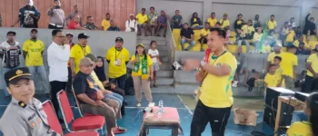 Ratusan Warga Padati GOR Fakfak, Nobar Brazil Bersama Dandim 1803 Berlangsung Meriah dan Penuh Kebersamaan