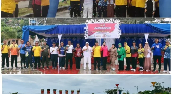 Dandim 1803/Fakfak Hadiri Jalan Santai Hari Bhayangkara ke-80, Perkuat Sinergi TNI-Polri dan Pemerintah Daerah