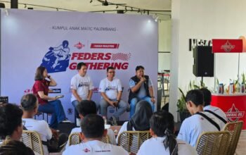 Puluhan Rider Motor Matic Ramaikan Feders Gathering 2026 Bersama Federal Oil di Palembang