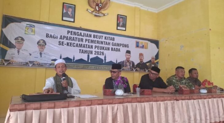 Beut Kitab Jadi Agenda Rutin, Aparatur Gampong Peukan Bada Perkuat Akhlak dan Pelayanan Publik