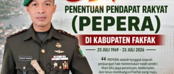 Peringatan 57 Tahun Pepera, Dandim 1803/Fakfak Ajak Warga Bangun Fakfak yang Aman dan Sejahtera