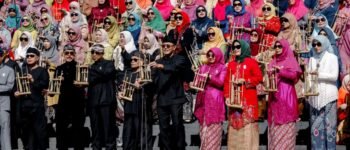 Gebyar Angklung Part 2 Semarakkan Hari Jadi Ciamis, 465 Peserta Tampil di Alun-Alu